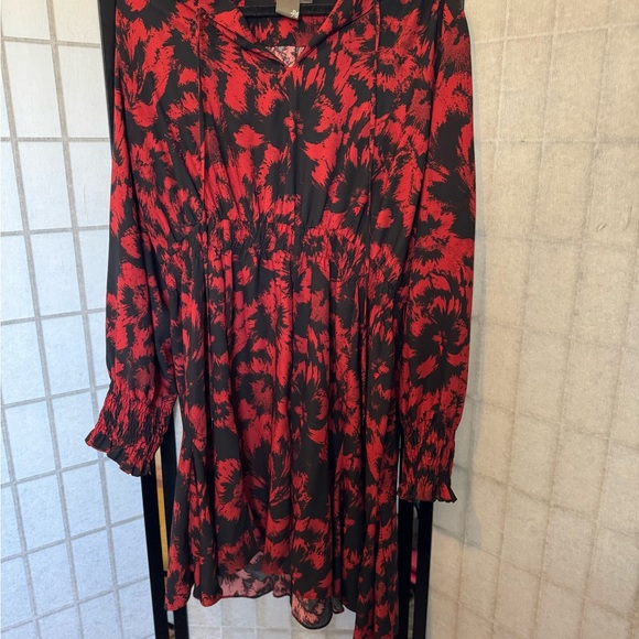 Taylor Red and Black Long Sleeve Dress - Picture 1 of 3